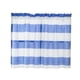thumbnail image 4 of Cortinas De Bolsillo De Varilla De Cenefa Corta A Rayas De Ventana Azul De Cocina, 4 of 4