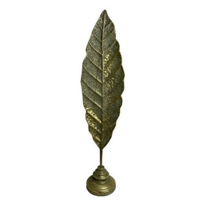 Genérico - Escultura Hoja Pluma Metal Minimalista Moderno 84Cm Jhn