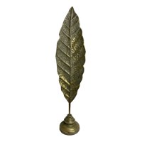 Genérico - Escultura Hoja Pluma Metal Minimalista Moderno 84Cm Jhn