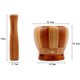 thumbnail image 4 of Juego de mortero y maja de madera natural para especias, molinillo no tóxico, utensilio de cocina, 4 of 5