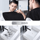 thumbnail image 4 of Capa Delantal Para Corte Barba Afeitado Afeitar Negro Liso, 4 of 7
