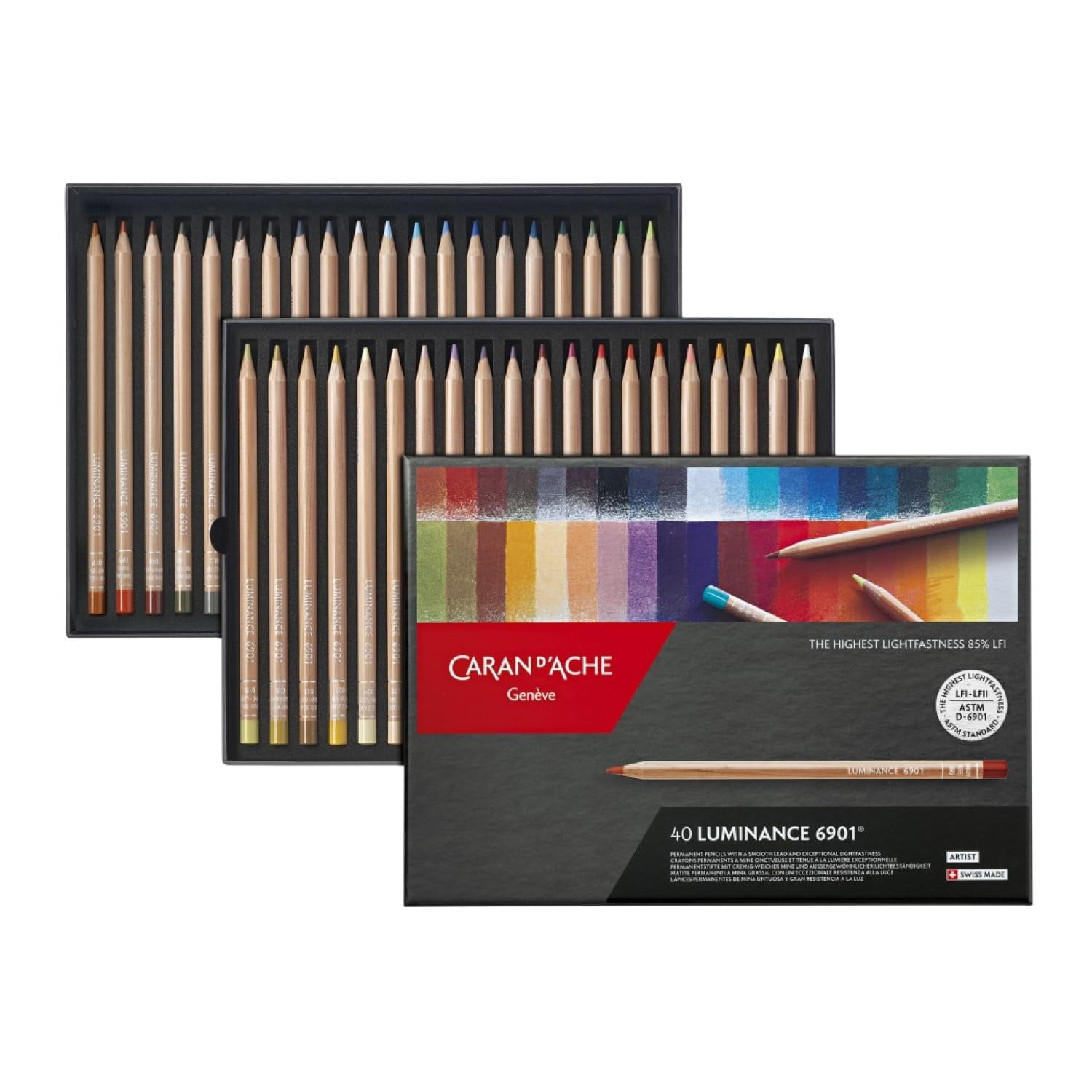 Set De Lápices De Colores Caran D'ache Luminance 40 Piezas