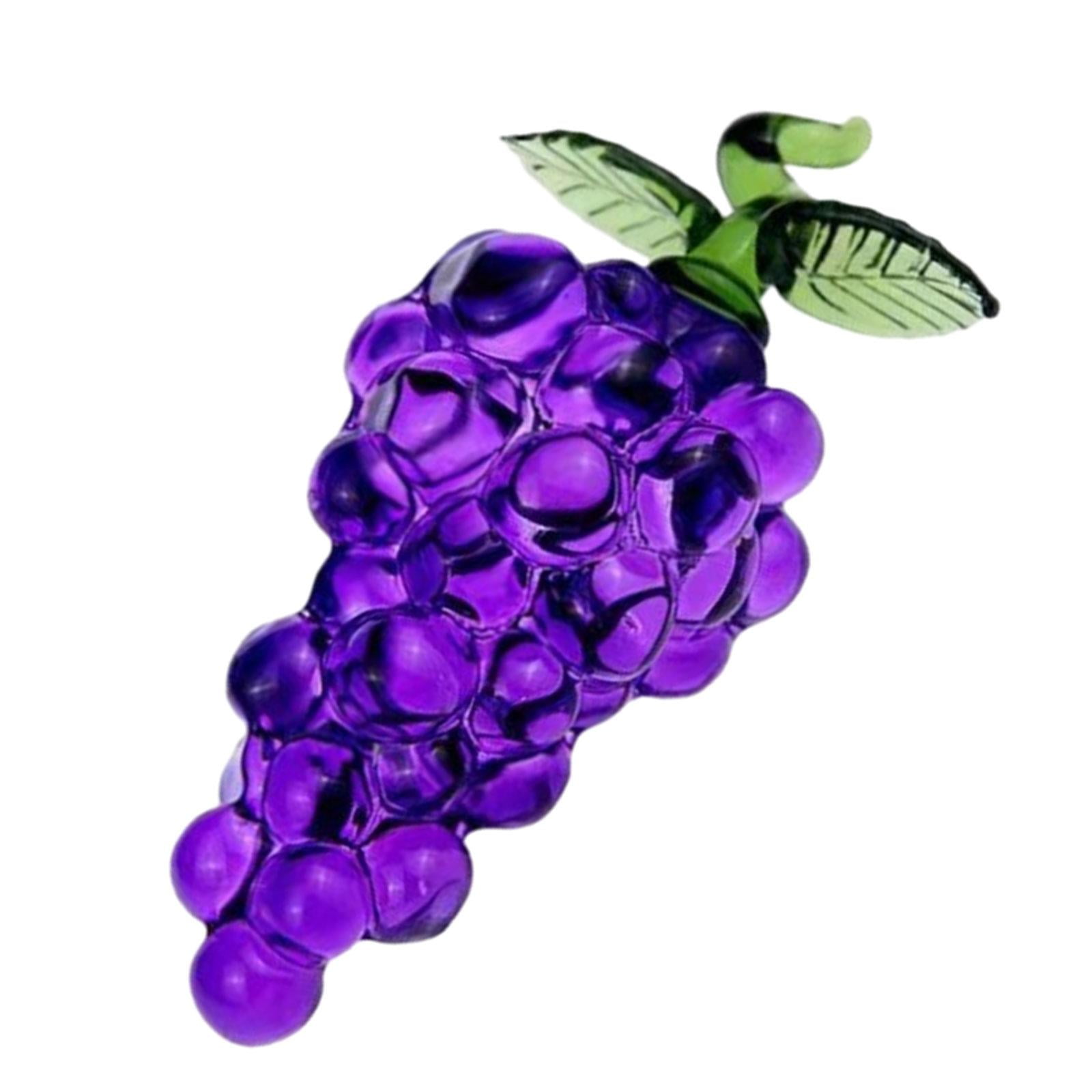 Magideal - Decoración De Frutas De Vidrio, Adorno De Frutas, Pisapapeles, Escultura De Estatua De Cristal Bonita Para Escritorio, Estantería, Decoración De Mesa Uvas