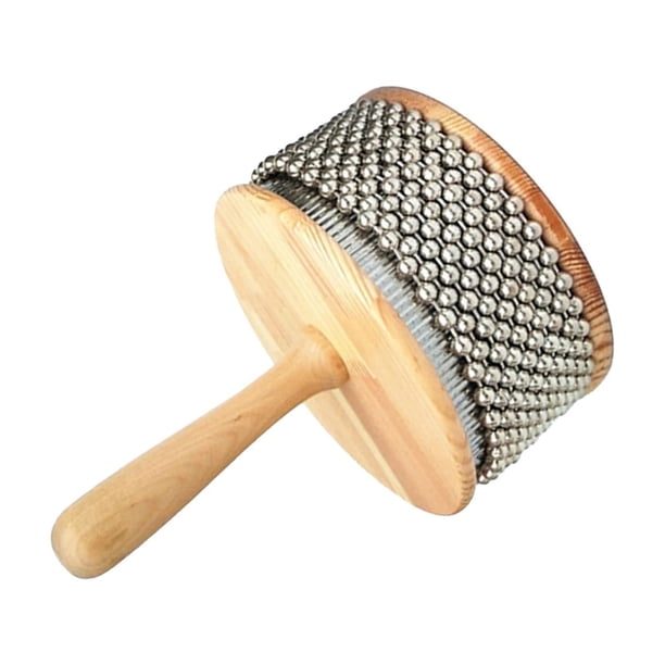 Mano de madera Diversión Instrumento Instrumento de percusión Baby Shower Regalos Juguete musical Portátil para música Educación Aula , Diámetro 13 cm