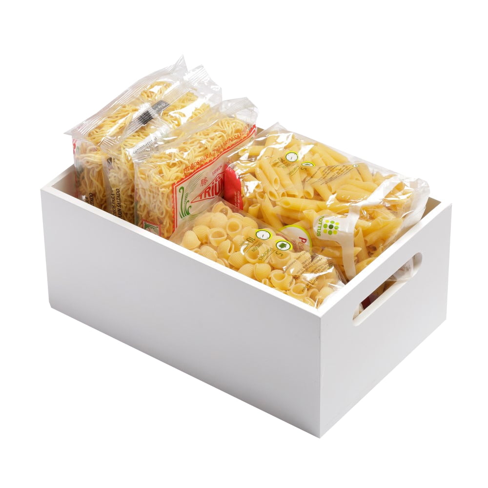 Caja Bambu Hbt Blanco Tamaño Xs 35x14x10 Cm