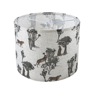 Ioensy - Pantalla De Lámpara De Repuesto De Tambor De Lino Para Comedor, Cocina Estilo Granja C