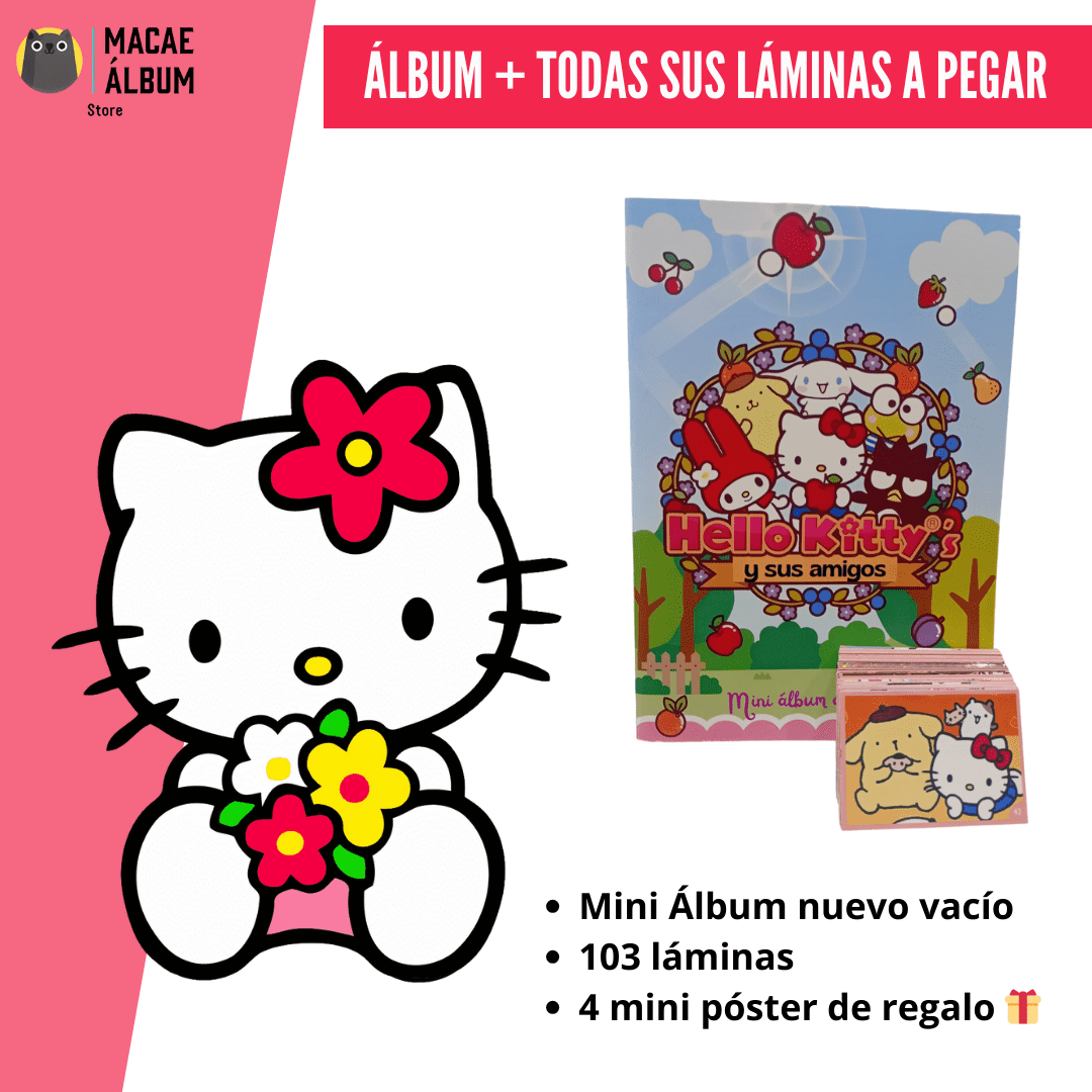 Macae - Mini Álbum Hello Kitty Y Sus Amigos + Todas Sus Láminas A Pegar