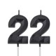 thumbnail image 1 of Velas JEVONS número 22 negro con glitter – paquete de 2, 1 of 8