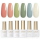 thumbnail image 1 of Set de esmaltes de uñas en gel GAOY Green White Spring, 6 colores, 7,3 ml, 1 of 2