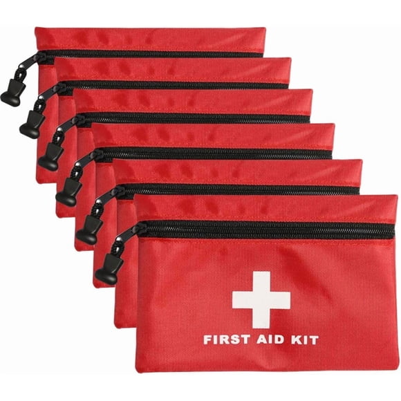 Bolsa de primeros auxilios AOUTACC, minikit de viaje vacía, roja