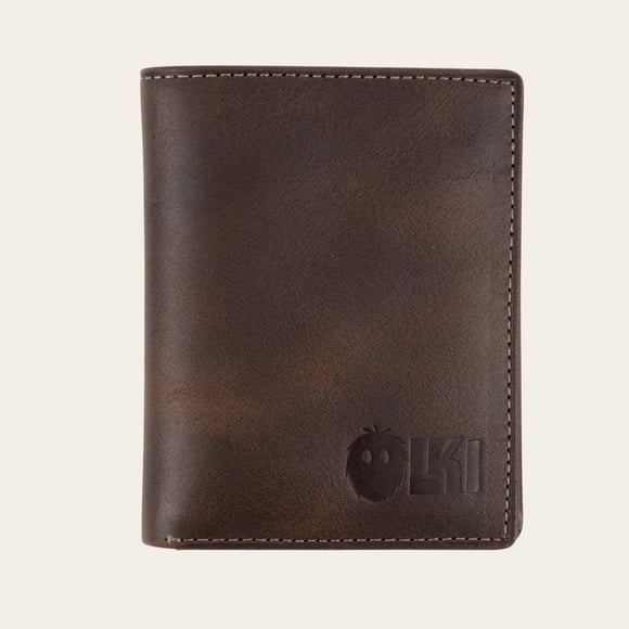 Billetera de Cuero SlimWallet OLKI Maule - Café Oscuro