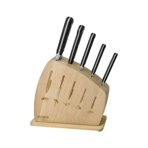 Juego De Cuchillos Tramontina Century Con Láminas En Acero Inoxidable Y Mangos En Policarbonato Y Fibra De Vidrio Con Soporte En Madera 6 Piezas