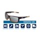 thumbnail image 3 of Gafas de seguridad Bullhead Safety Sawfish, antivaho, con espejo plateado, 3 of 6