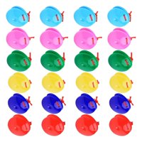Magideal - 24 Piezas Castañuelas De Madera Juguetes Rítmicos Instrumentos Musicales Preescolares Castañuelas Musicales Coloridas Para Fiesta De Bebés Niños Niñas