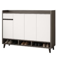 Mundo Online - Zapatero Silver 4 Puertas Con Cajón Organizador Estante 140Cm