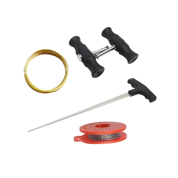 Kits de herramientas de extracción de vidrio de parabrisas automático con manijas antideslizantes, con alambre de acero, removedor de vidrio de viento 5 piezas