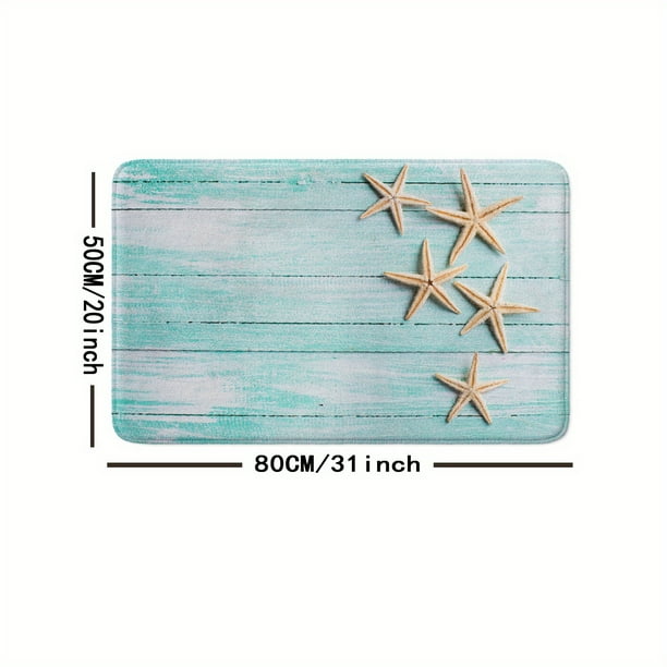 1pc Ocean Deck Non-Slip Bathroom Mat - Absorbent, Stylish, and Elegant Gift for Indoor and Outdoor Use - 16x24inch/20x31inch - Perfect for Bathroom Decoration