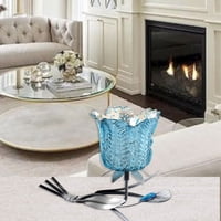 Mallorca - Portavela Decorativo Flor Blue