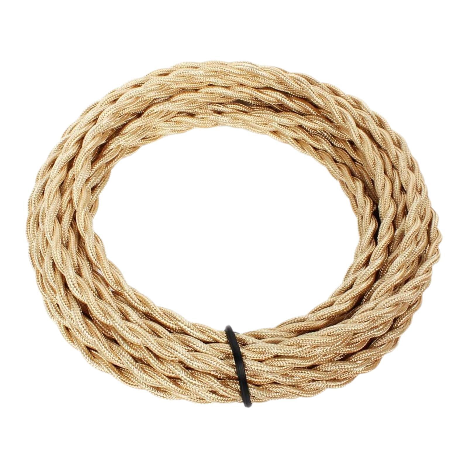 Ioensy - Cable De Luz Colgante Retro De 5 M, Cable De Lámpara Diy Para Sala De Estar, Dormitorio, Dorado