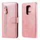 thumbnail image 5 of Funda con Cremallera para Motorola MOTO E7 Plus, Carcasa Cartera de Cuero PU con Soporte y Tarjetero, 5 of 5