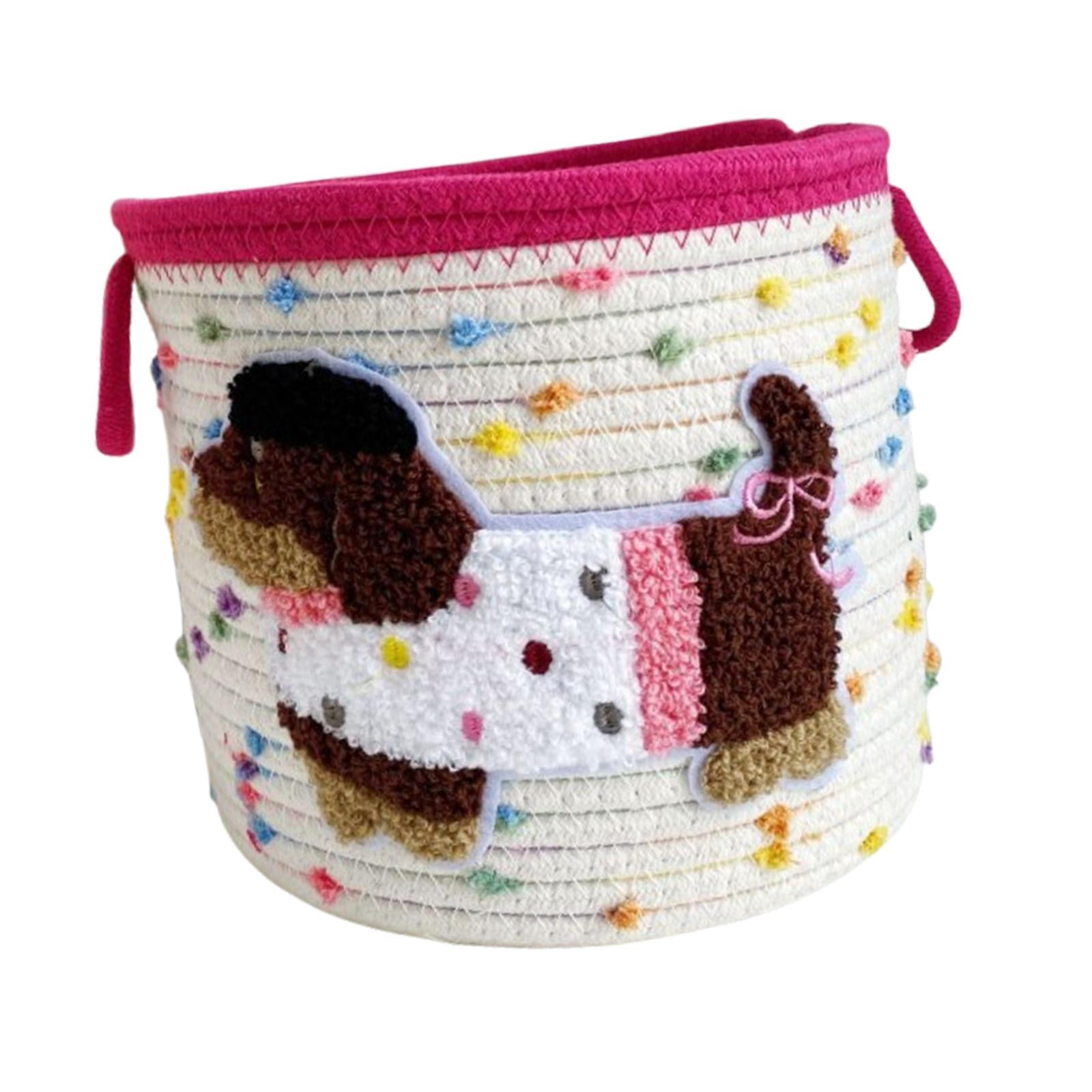 Magideal - Cesta De Almacenamiento De Juguetes Para Bebé, Contenedor De Almacenamiento, Bonita Decoración Del Hogar, Organización Pequeña Con Asas, Organizador D