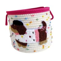 Magideal - Cesta De Almacenamiento De Juguetes Para Bebé, Contenedor De Almacenamiento, Bonita Decoración Del Hogar, Organización Pequeña Con Asas, Organizador D