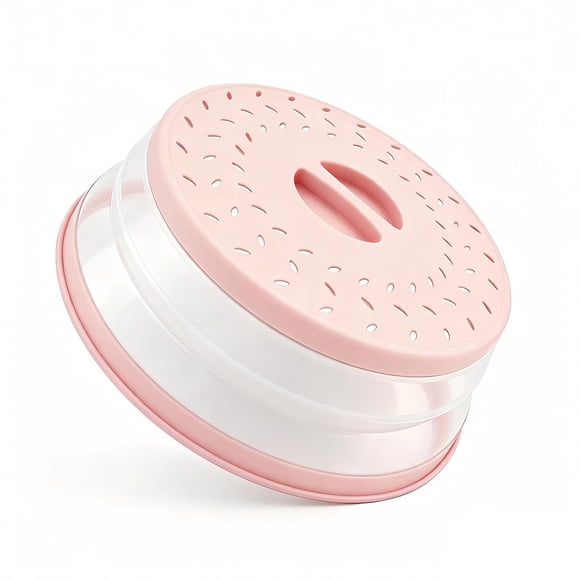 Tapa anti salpicaduras para microondas JYYHSF plegable 22 cm rosa
