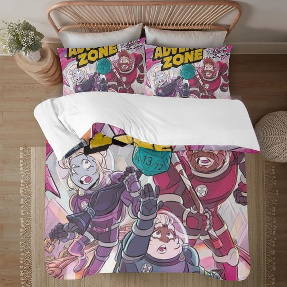 The Adventure Zone 3-Piece Bedding Set For Kids Boys Girls Adult Cartoon Warm Cute Fashion Holiday Present Gift Bed Sheets