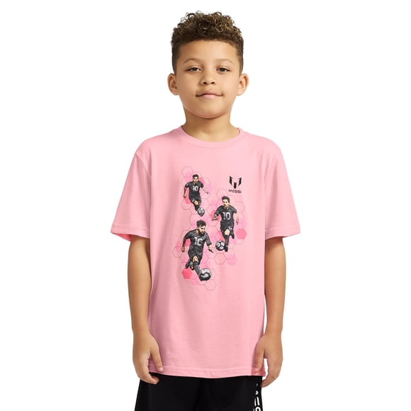 Remera Messi para niños, corte slim fit, de algodón, con gráfico
