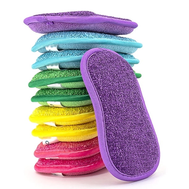 Paquete de esponjas de cocina: esponja para fregar platos lavable y reutilizable