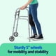 thumbnail image 3 of Walker Medline Lightweight Junior plegable con ruedas de 5 pulgadas, 3 of 6