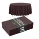 thumbnail image 1 of Mantel redondo Exquisite 213 cm, paquete de 12, color marrón, 1 of 7