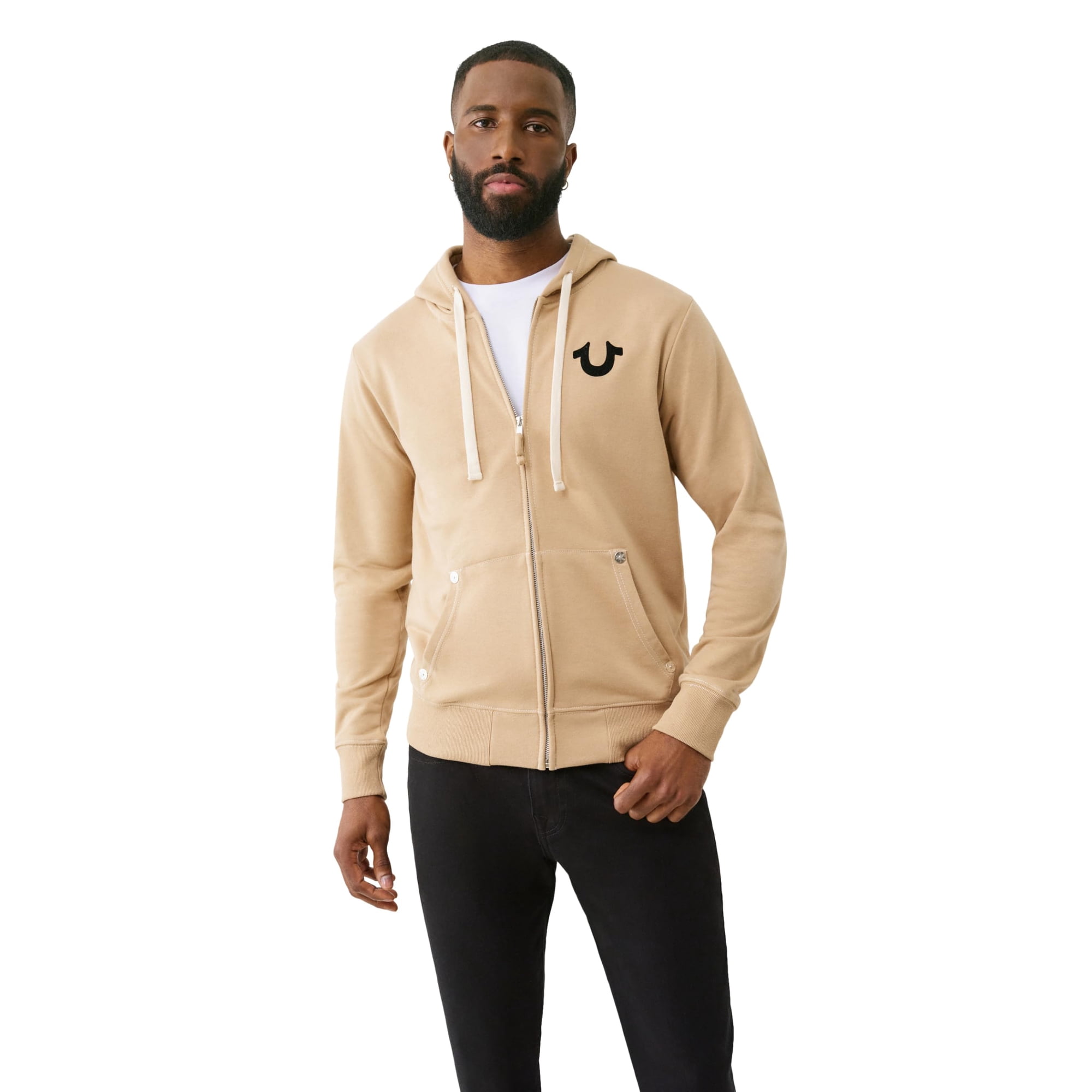 Sudadera Con Capucha True Religion Logo Buda Con Cierre Travertino 3xl