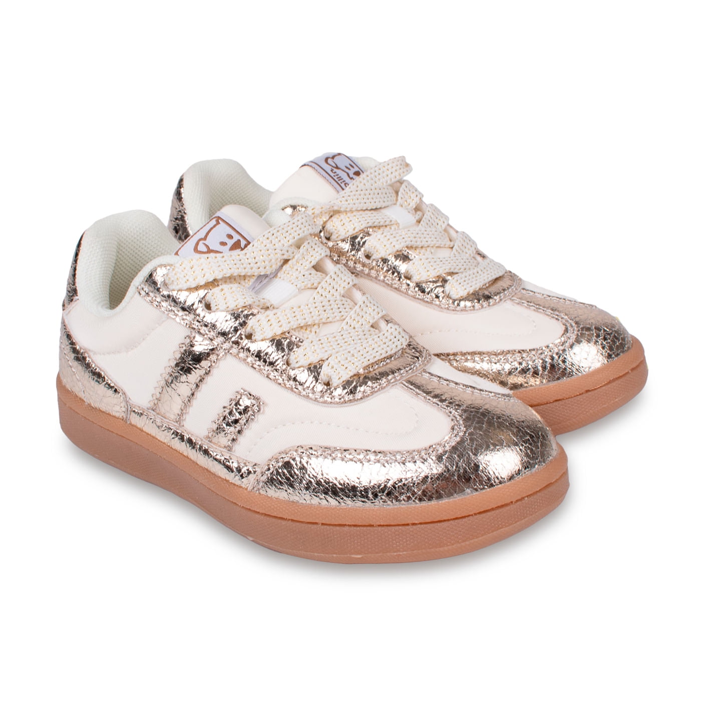 Pillin - Zapatilla Niña Retro Brillante Dorado