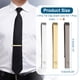 thumbnail image 2 of Uxcell 3 piezas de alfileres de corbata para hombres de acero inoxidable con letra P, juego de pinzas para corbata con caja de regalo para el Día del Padre en plata, oro y negro, 2 of 6