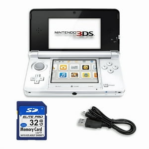 Nintendo 3Ds Game Console With Retrofam 32Gb Sd, Ice White (Refurbished)