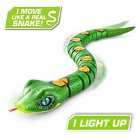 Robo Alive Slithering Snake Series 3 Green Por Zuru Juguete De Reptil Con Luz Robótica A B