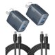 thumbnail image 1 of Cargador INIU Mini 30W GaN Doble Puerto USB-C con Cable de 1.5 m, 1 of 8