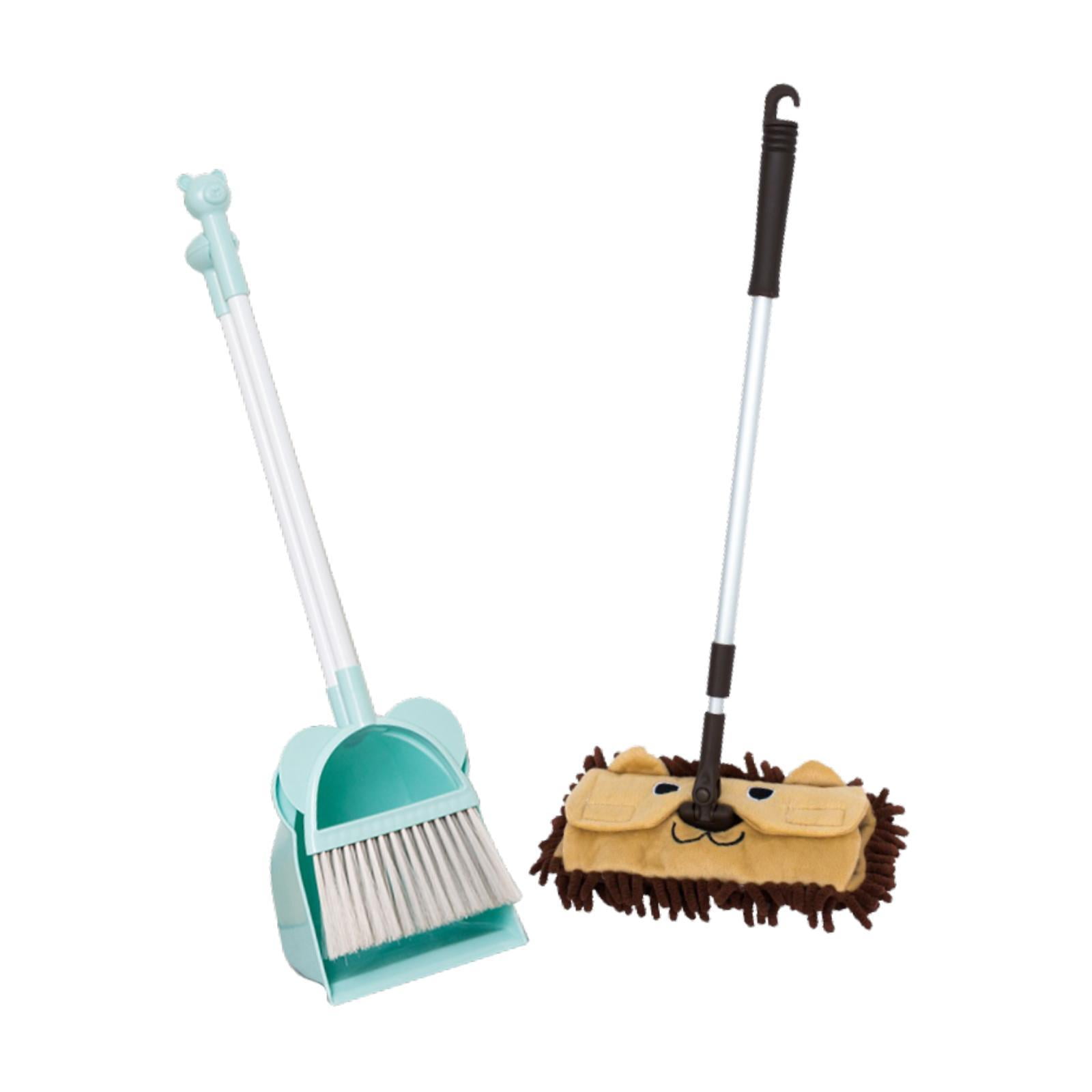 Bothyi - Mini Broom Con Dustpan Mop Para Niños De Limpieza Para Niños Para Niños De 3 A 6 Años Mop Marrón