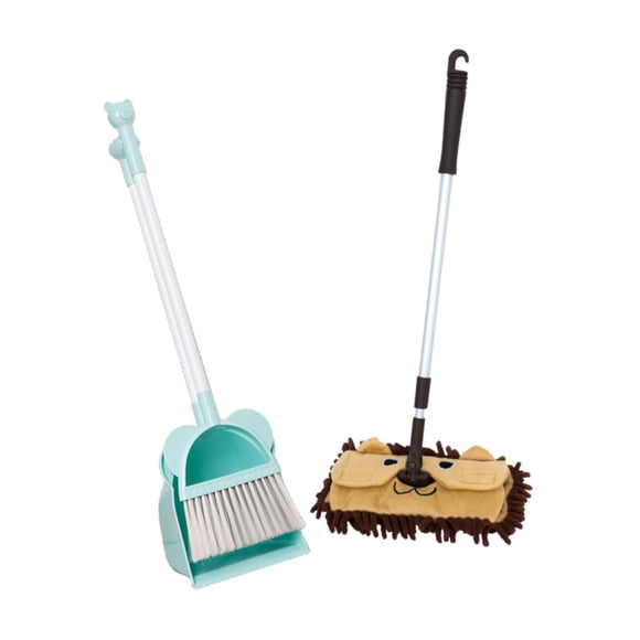 Mini Broom Con DustPan Mop Para Niños De Limpieza Para Niños Para Niños De 3 A 6 Años Mop Marrón