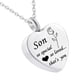 thumbnail image 5 of Impermeable de acero inoxidable Corazón Cremación Recuerdo Urna Collar Hijo, 5 of 5
