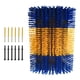 thumbnail image 4 of Cepillo rascador para ganado, cepillo de completo, herramienta de limpieza con tornillos, rascador de animales resistente, cepillo para caballo Azul y amarillo, 4 of 5