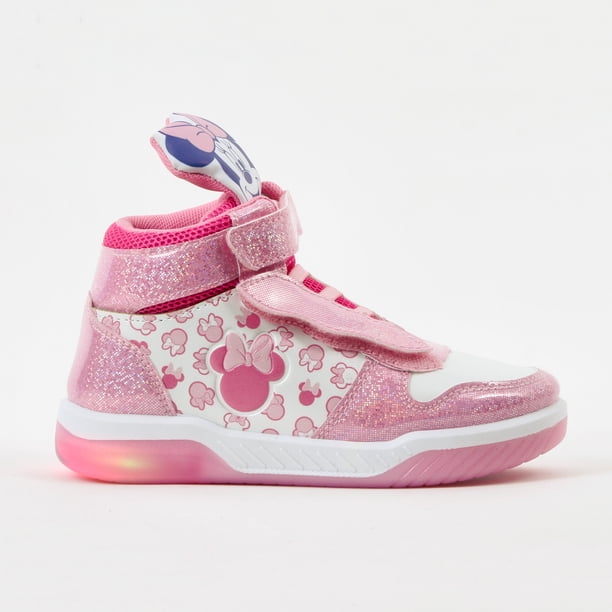 Zapatilla Luces Niña Caña Alta Minnie Rosado Disney