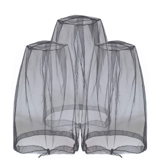 Anvin Red para Cabeza contra Mosquitos Paquete de 3 Malla de Nylon Negra