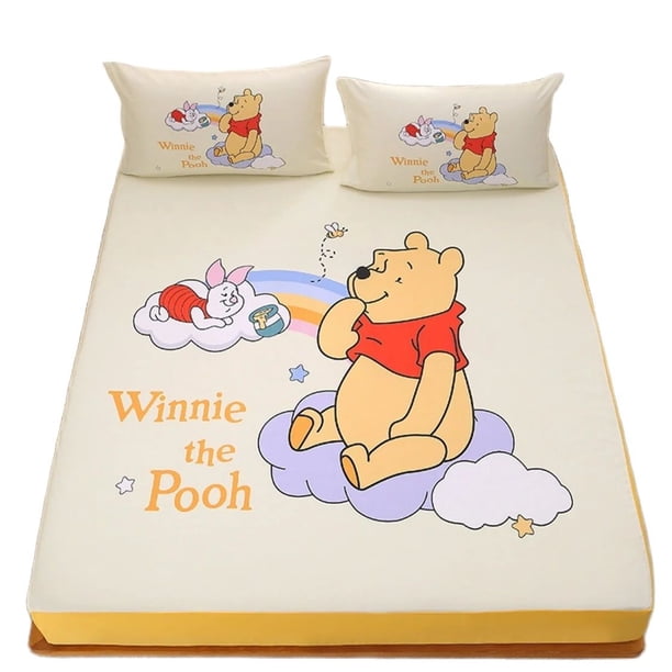 Winnie The Pooh Fitted Sheet,Children Bedsheet set,cartoon Winnie Pooh Printed Resilience Fitted Sheet,For 30cm high Bed Sheets