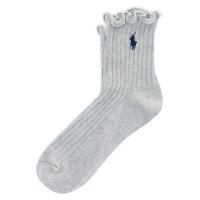 Calcetín Tipo Polo Ralph Lauren Lettuce Edge Grey Heather Para Mujer