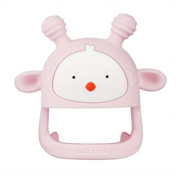 Silicone Baby Teething Toy Never Drop Infants Toys Baby Teether Infant Rattling Teether Soothing Pacifier Teething Toys For Babies 6-12 Months BPA Free (1/2 Pack)