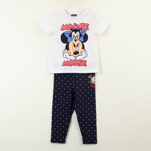 Conjunto Niña Minnie Figaro Blanco Disney