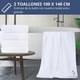 thumbnail image 2 of Set De 2 Toallas Grande De Baño Toallon 100 X 140 Cm Microfibra Blanco, 2 of 8