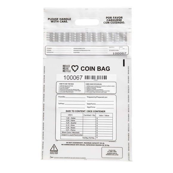 Bolsa de Monedas US PACK SMART 30x55 cm 22,7 kg (50 lb) – Pack de 50